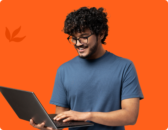 Person with laptop